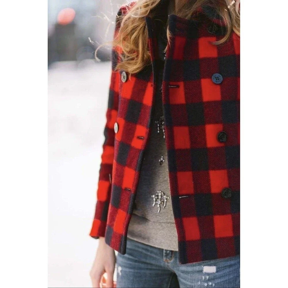 J. Crew Buffalo Plaid Wool Jacket - Picture 2 of 9